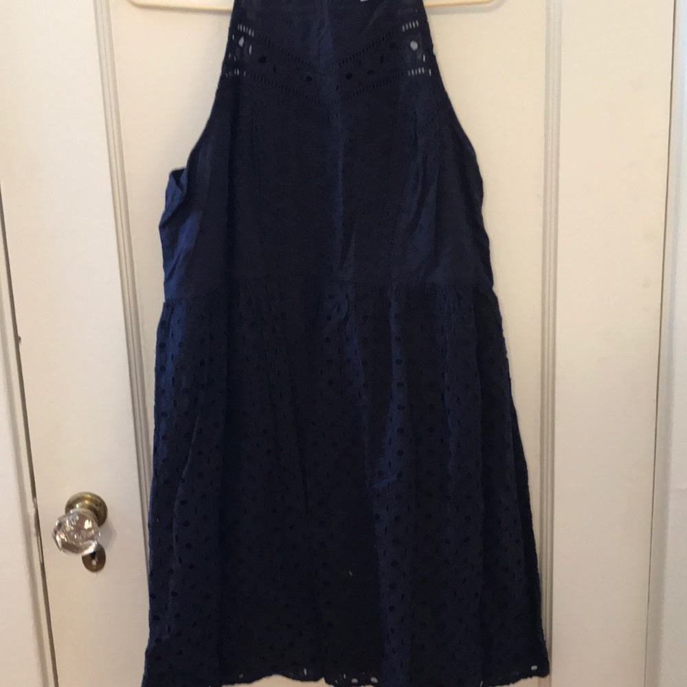 Halter top blue dress. Size: XL